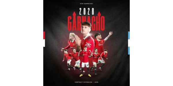 Garnacho e Manchester United renovam contrato até 2028